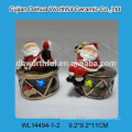 2016 new ceramic christmas crafts,christmas snowman dolls with led light